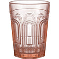 Fexkb Art Deco Arch Pressed Glass Tumbler 13 oz Blush - Product view